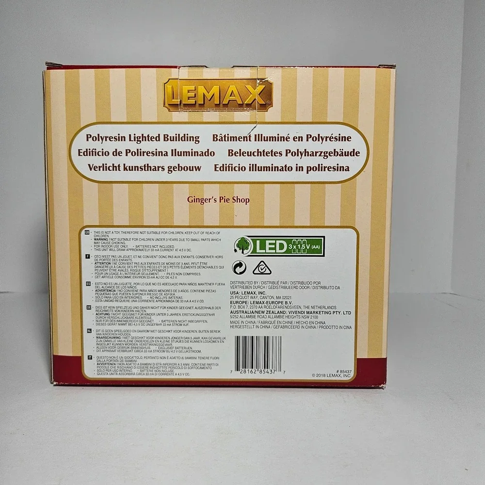 Lemax Gingers Pie Shop Christmas Village Sugar n Spice 25925 Lighted House